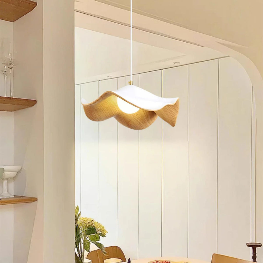Nami | Organische Hanglamp – Modern Japandi Design met Natuurlijke Houtlook