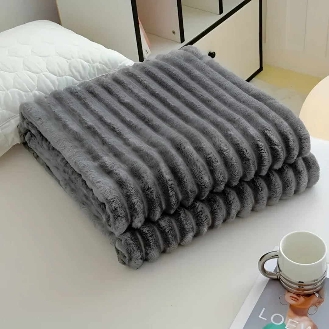 Linje | Luxe 3D Fleece Plaid – Superzachte Warmtedeken – Knus & Ademend Pluche