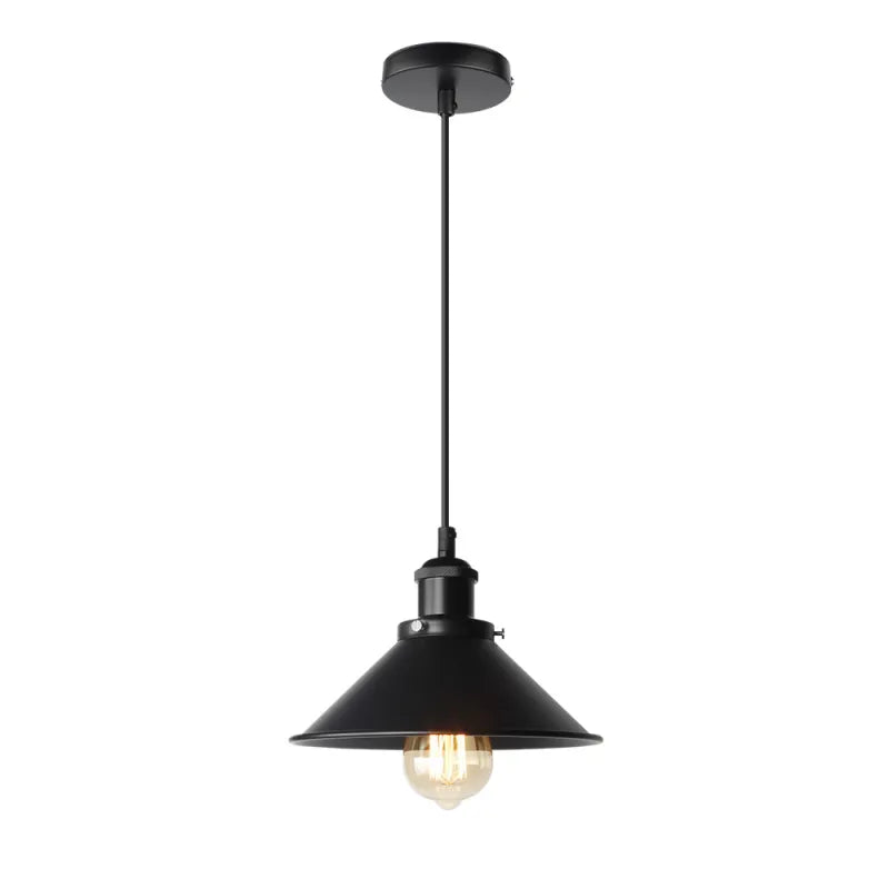 Fabbrica Nero | Vintage Hanglamp – Industrieel Metaal – Verstelbaar Snoer – E27 Fitting