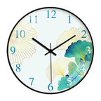 Fiorina | Geluidsloze Bloemenwandklok – Elegant Romantisch Design – 25 cm – Stil Kwartsuurwerk