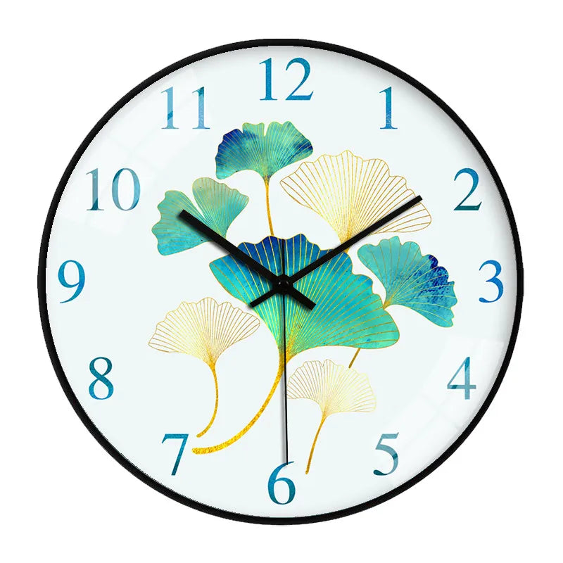 Fiorina | Geluidsloze Bloemenwandklok – Elegant Romantisch Design – 25 cm – Stil Kwartsuurwerk