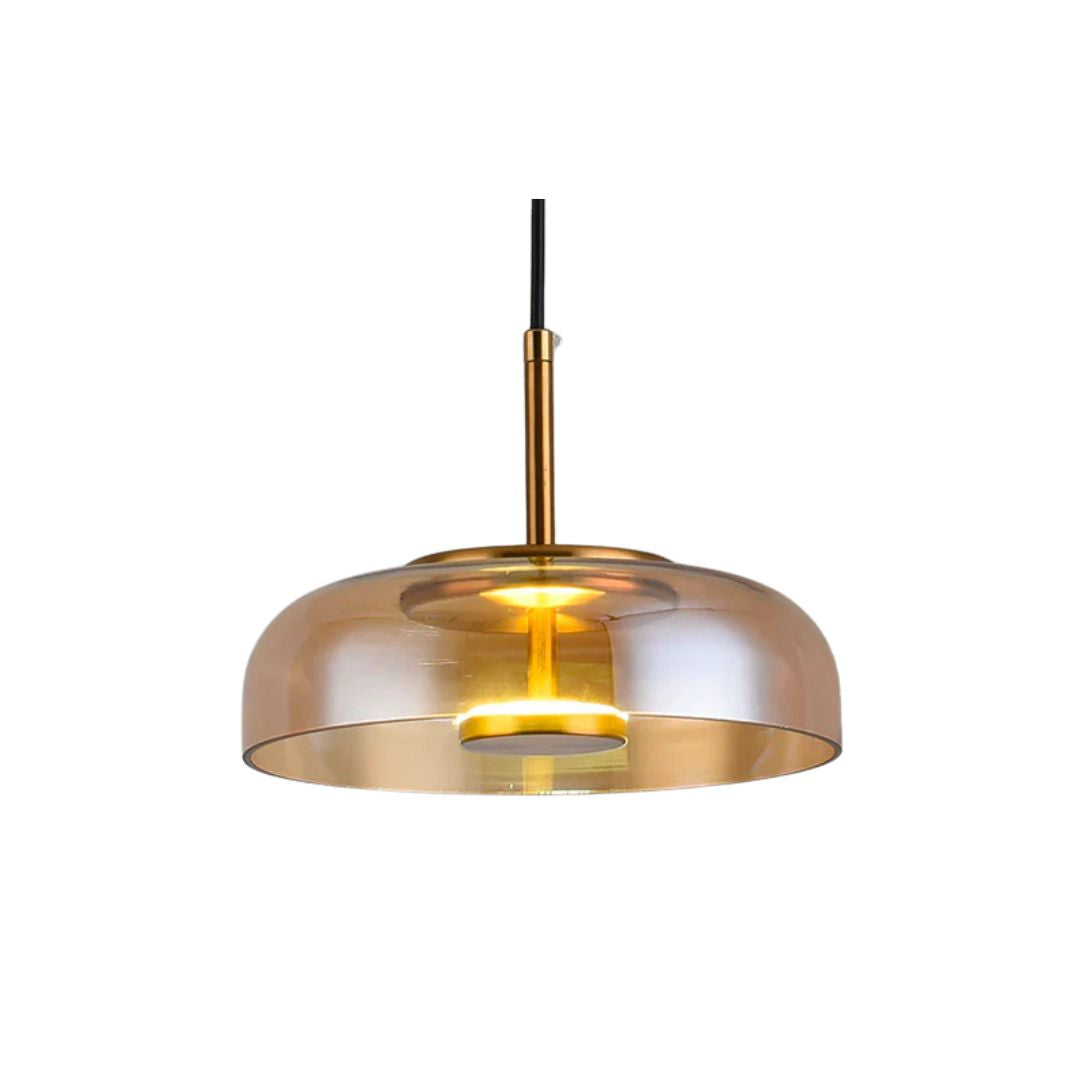 Yuna | Moderne Glazen Hanglamp – Elegant Design met Metaal Accenten & LED