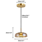 Yuna | Moderne Glazen Hanglamp – Elegant Design met Metaal Accenten & LED