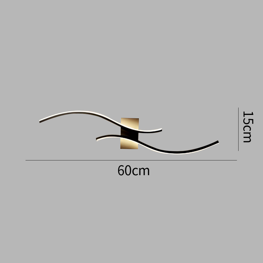 Sinu | Artistieke LED Wandlamp – Modern Golvend Design met Indirect Licht