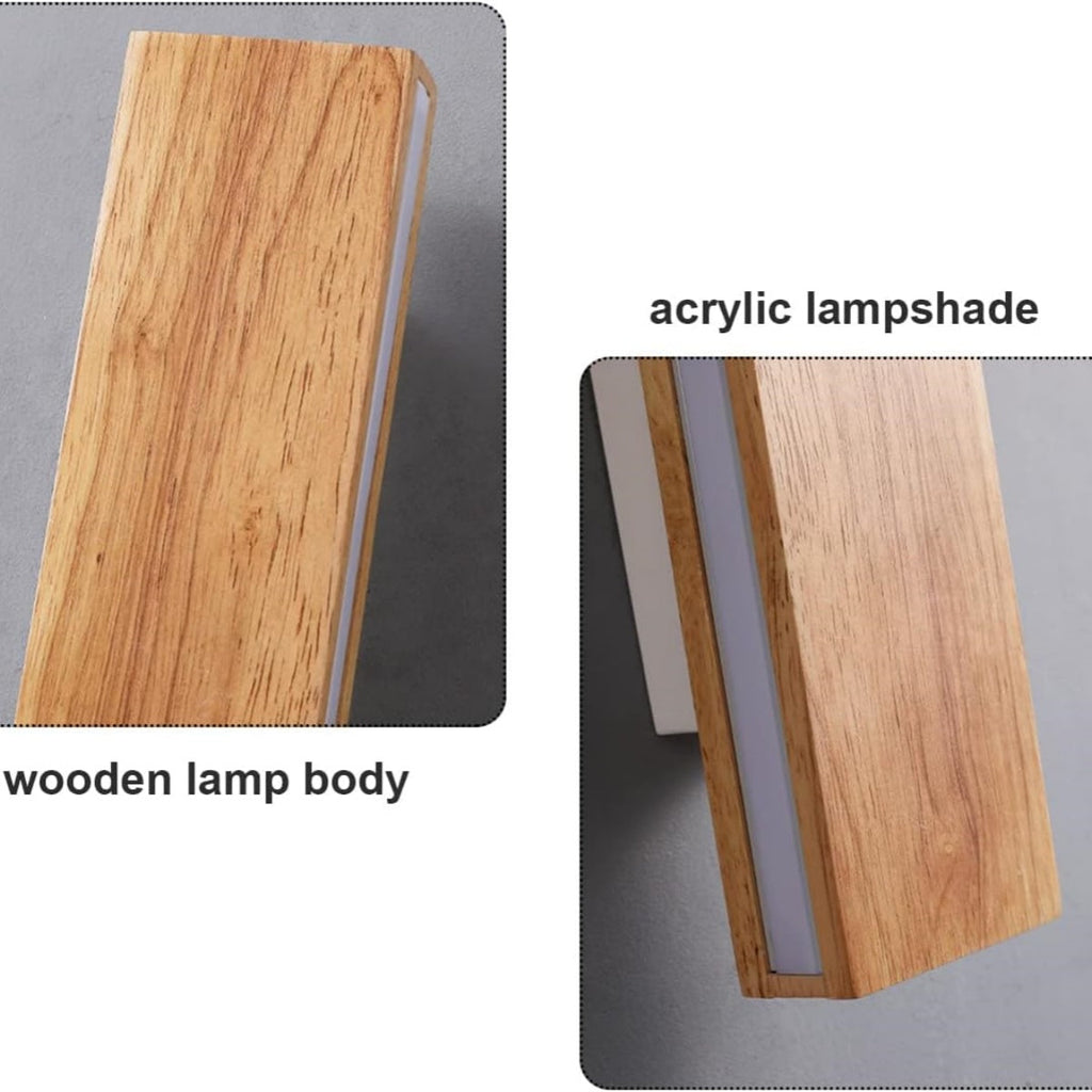 Draaibare LED Wandlamp – Hout Design | Lignum