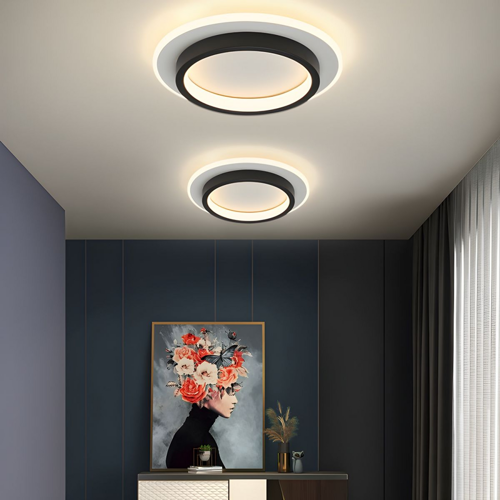 Basso | Compacte LED Plafondlamp met Houtprint