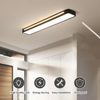 Rettango | Ultra-slanke LED Plafondlamp – Minimalistisch Rechthoekig Design van IJzer & Acryl