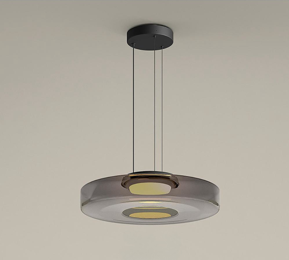 Volutea | Gelaagde Glazen Hanglamp met Warm LED Licht