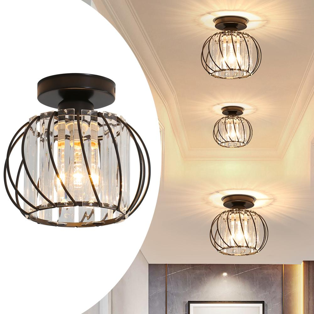LuceDorata | Plafondlamp met Glas & Metaal – Zwart of Goud – Modern Design
