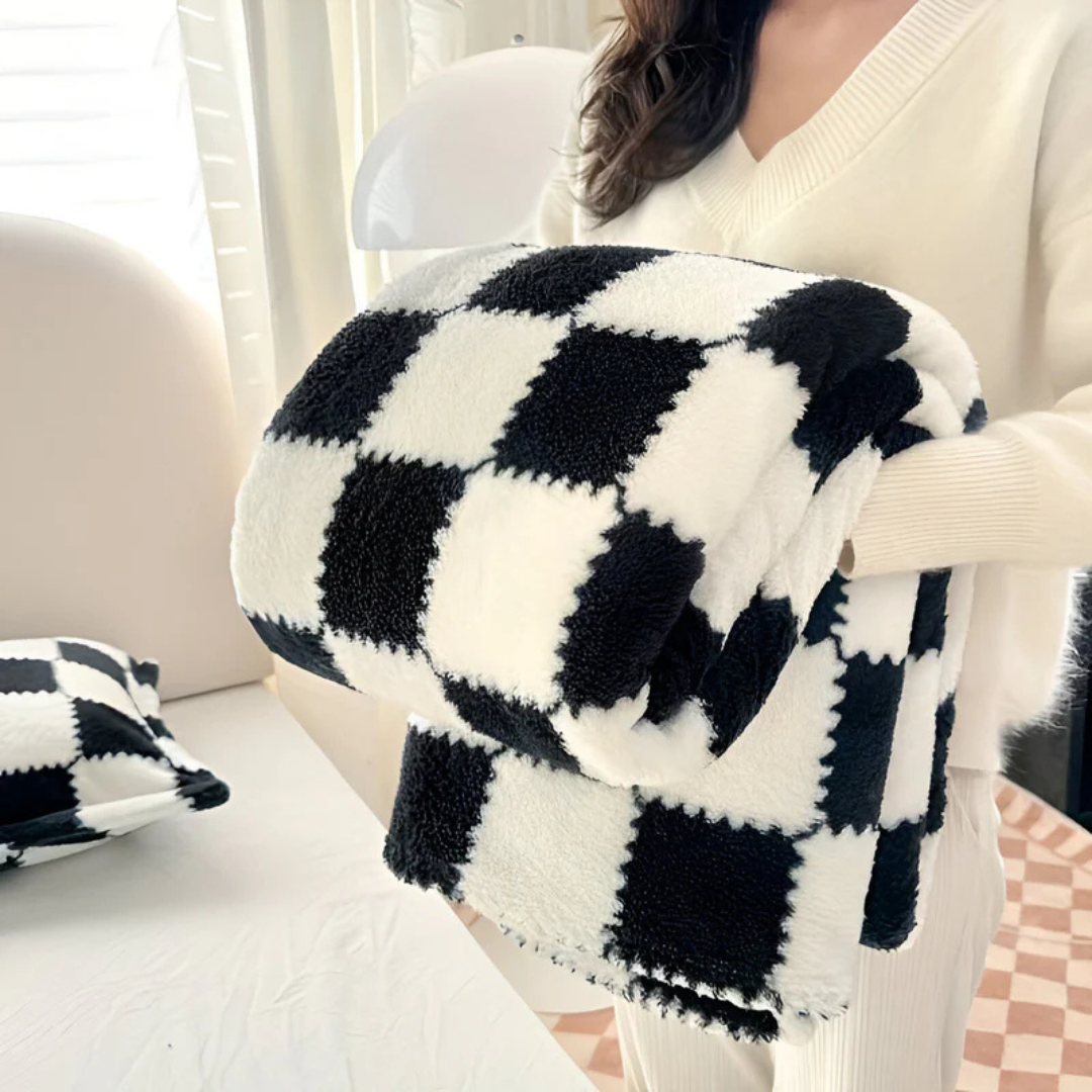 Zachte Fleece Deken – Geruit Patroon | Checky