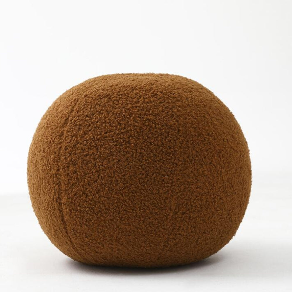 Rond Bouclé Kussen – Teddy Stof | Nino