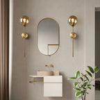 Lior | Elegante Verticale Wandlamp met Glazen Bol