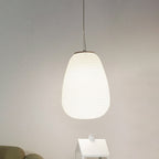 Japandi Hanglamp – Geribbeld Wit Glas – E27 | Kumo