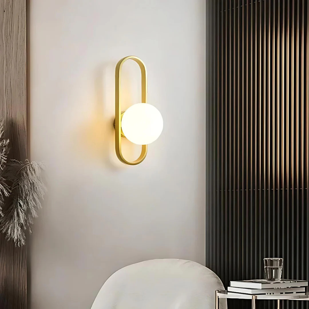 AuraLoop | Luxe Glas Wandlamp – Elegant Design – Glas & Metaal