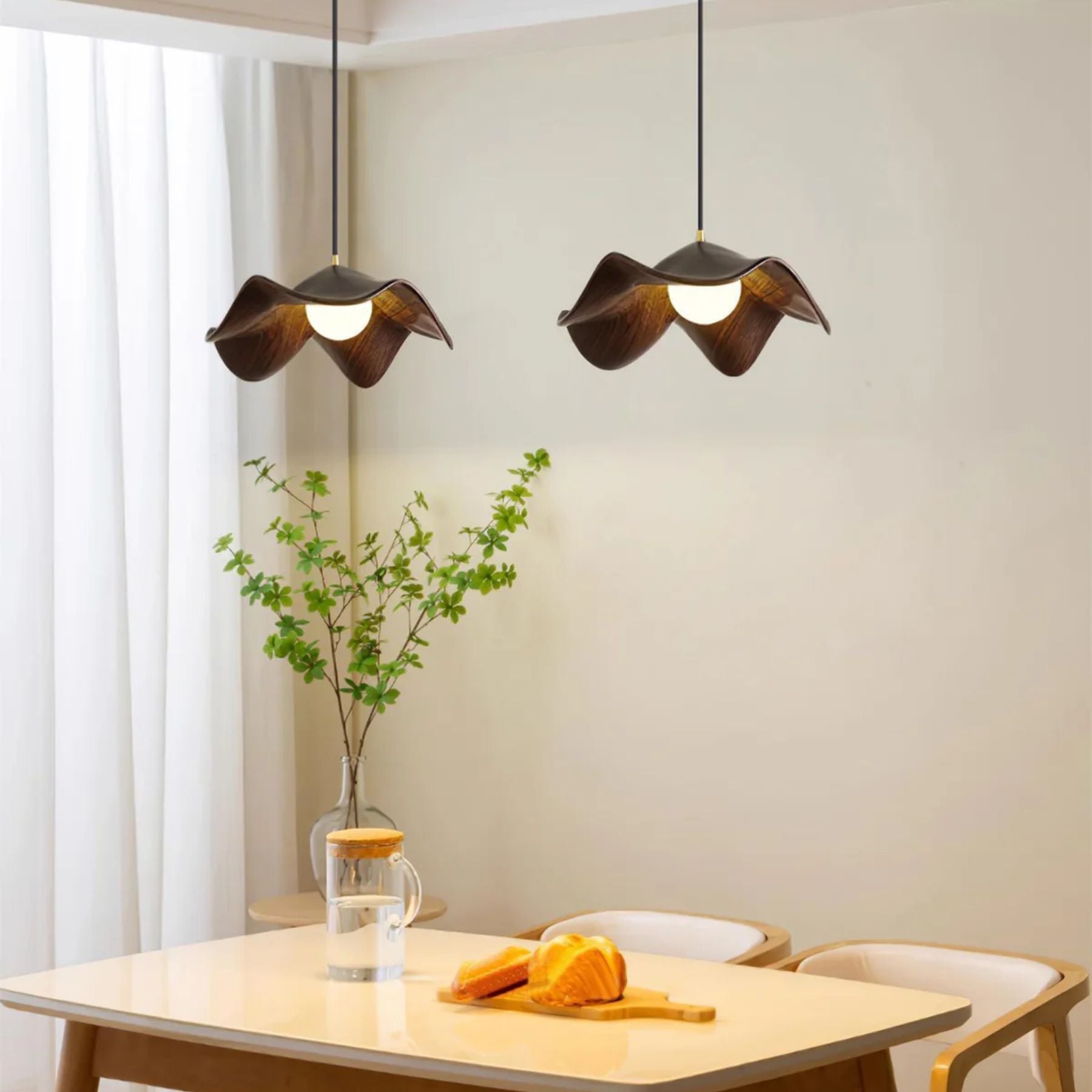 Nami | Organische Hanglamp – Modern Japandi Design met Natuurlijke Houtlook