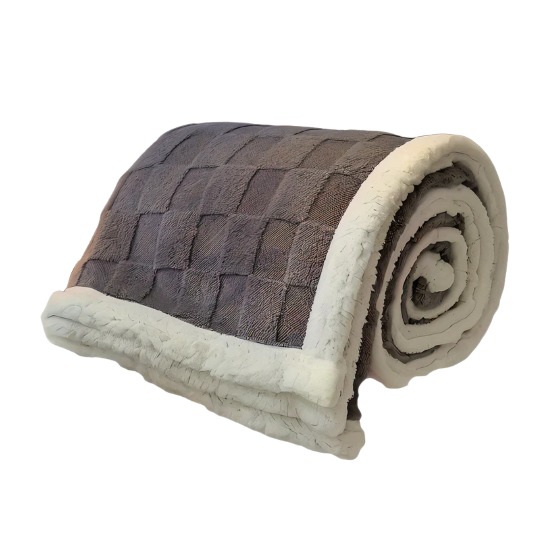 KoseVarm | Luxe Fleece Plaid – Dubbelzijdig Sherpa & Fleece – Superzacht Warmte Dekentje