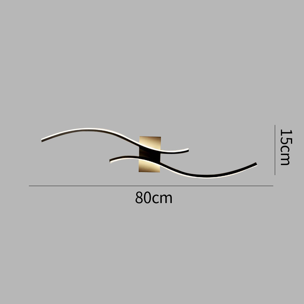 Sinu | Artistieke LED Wandlamp – Modern Golvend Design met Indirect Licht