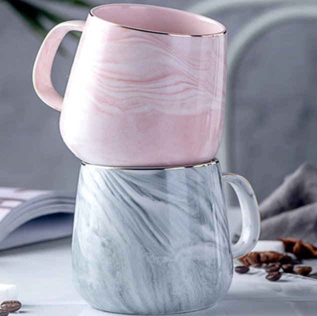 Marmo | Handgemaakte Keramische Mok met Marmerpatroon – 350 ml