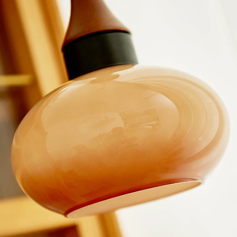 Zeylo | Retro Glas & Hout Hanglamp