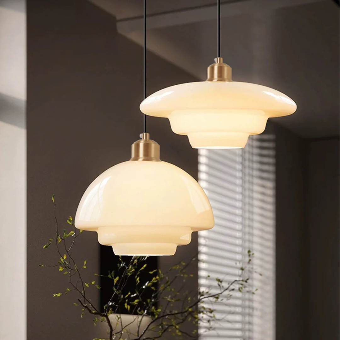 Floressi | Organische Hanglamp met Diffuus Glas