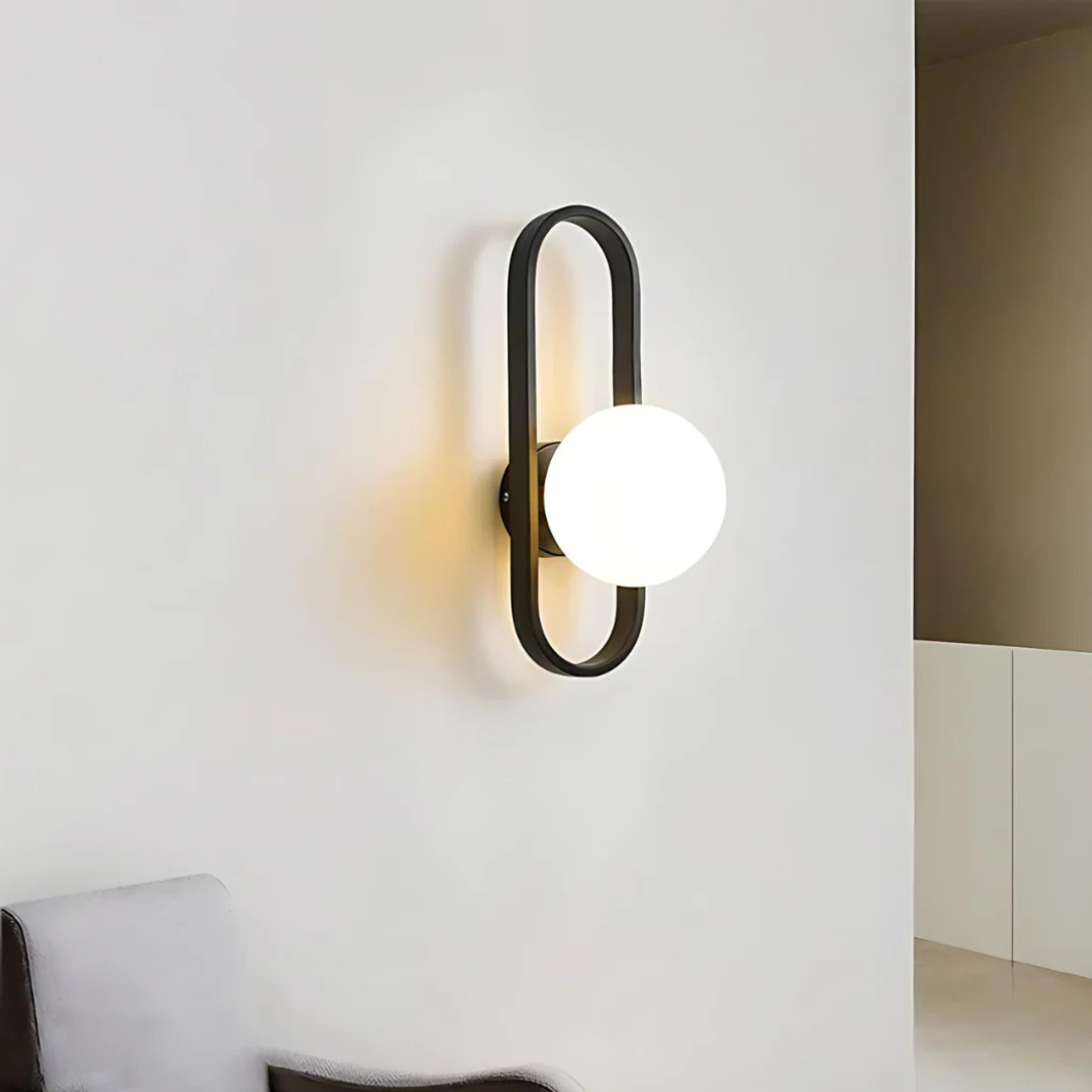 AuraLoop | Luxe Glas Wandlamp – Elegant Design – Glas & Metaal