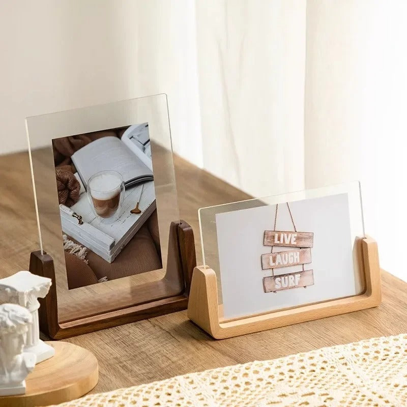 Zwevende Fotolijst – Beukenhout & Helder Acryl | Bodi