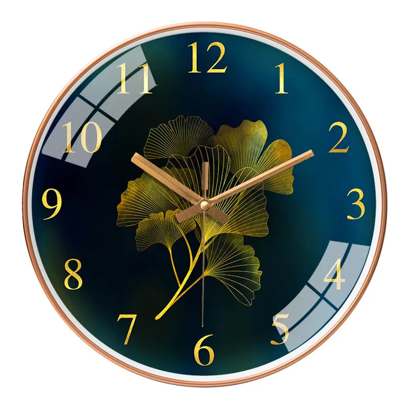 Fiorina | Geluidsloze Bloemenwandklok – Elegant Romantisch Design – 25 cm – Stil Kwartsuurwerk