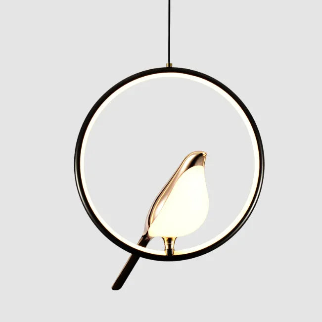 Uccello Oro | Design Hanglamp – Gouden Vogelaccent – Acryl & Metaal