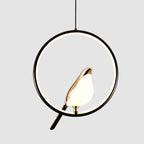 Uccello Oro | Design Hanglamp – Gouden Vogelaccent – Acryl & Metaal