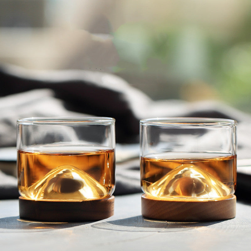 Whisky Glas – Japans Design – Houten Onderkant | Kanso