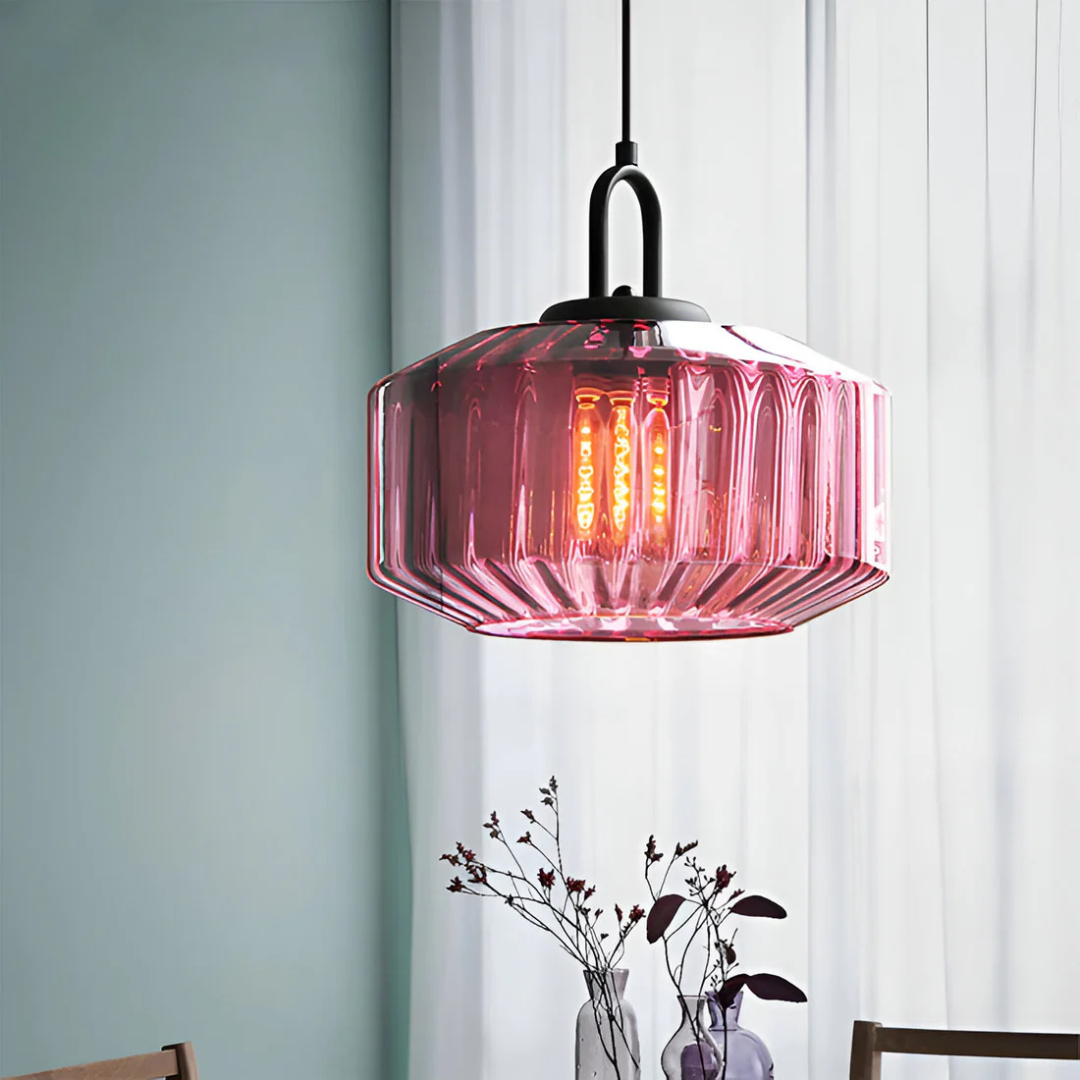 Rivelle | Retro Gekleurde Glazen Hanglamp