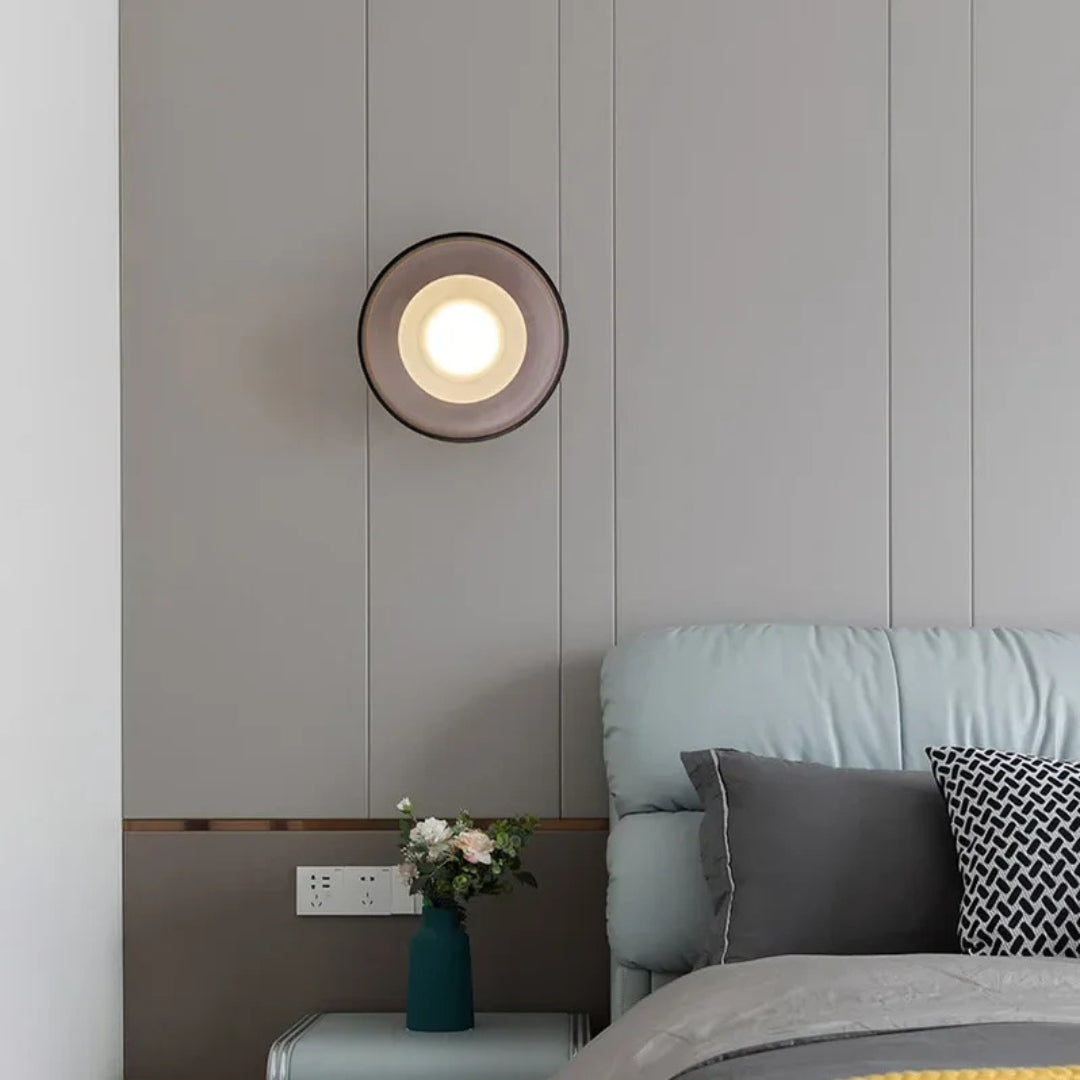 Nimbos | Architectonische Halo Lamp – Gelaagd Glas voor Wand & Plafond