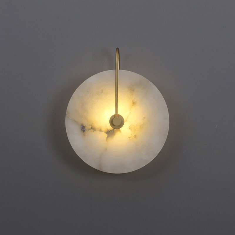 Alba | Wandlamp van Albast met Art Deco Design