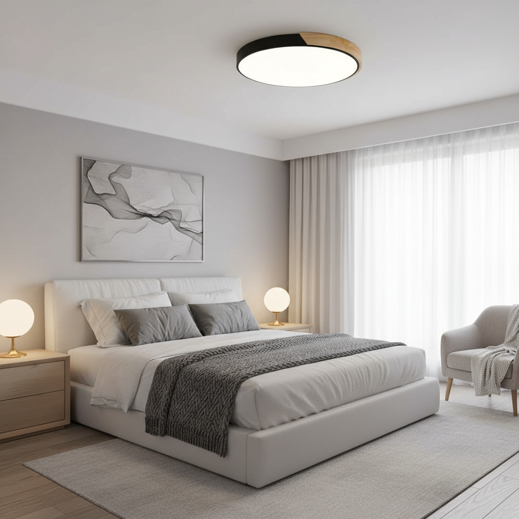 Noro | Minimalistische Houten LED Plafondlamp