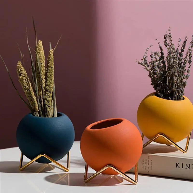 ColorNest | Moderne Keramische Plantenpot met Standaard