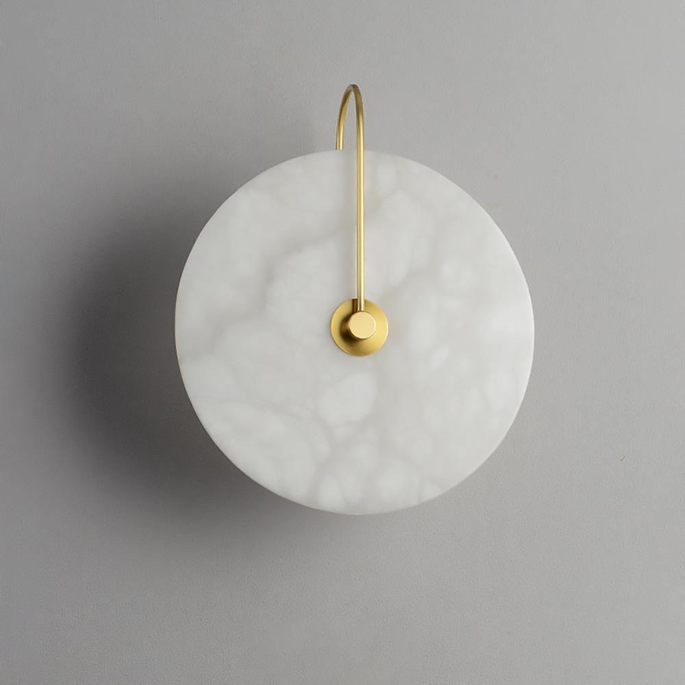 Alba | Wandlamp van Albast met Art Deco Design
