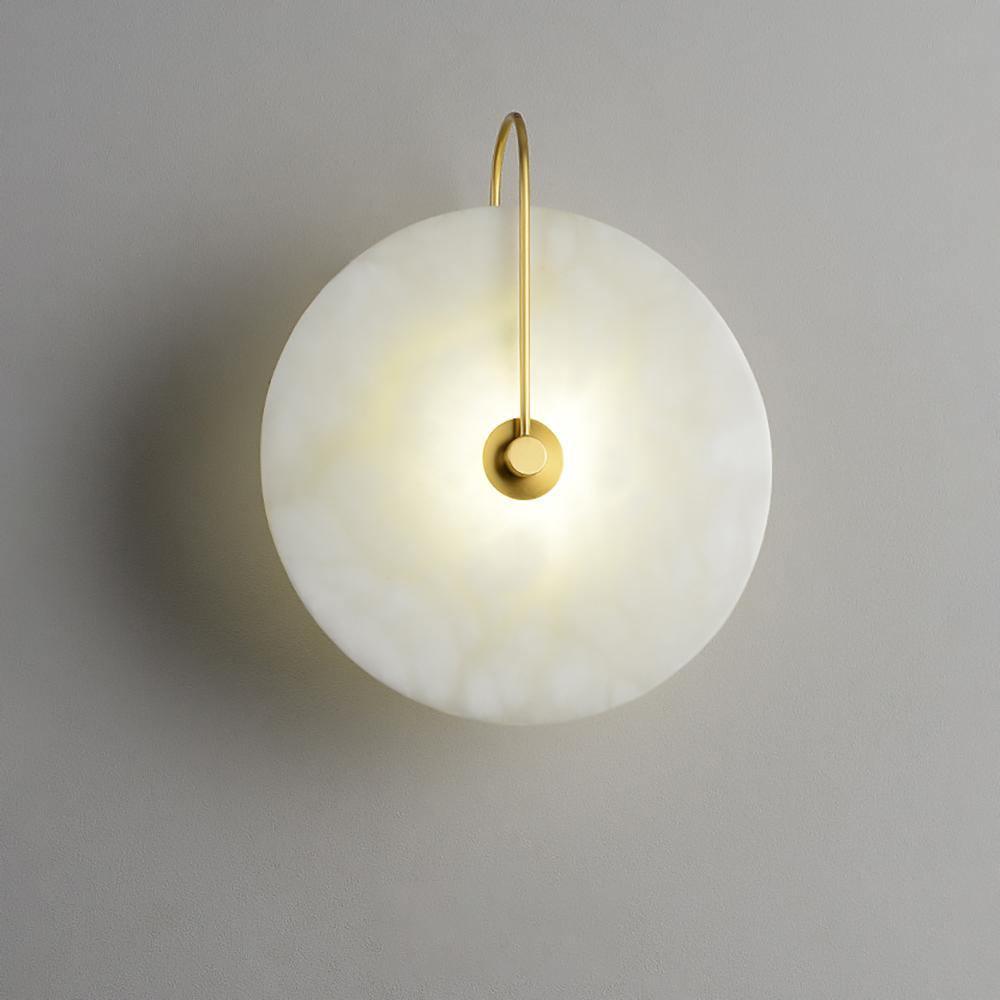 Alba | Wandlamp van Albast met Art Deco Design