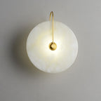 Alba | Wandlamp van Albast met Art Deco Design
