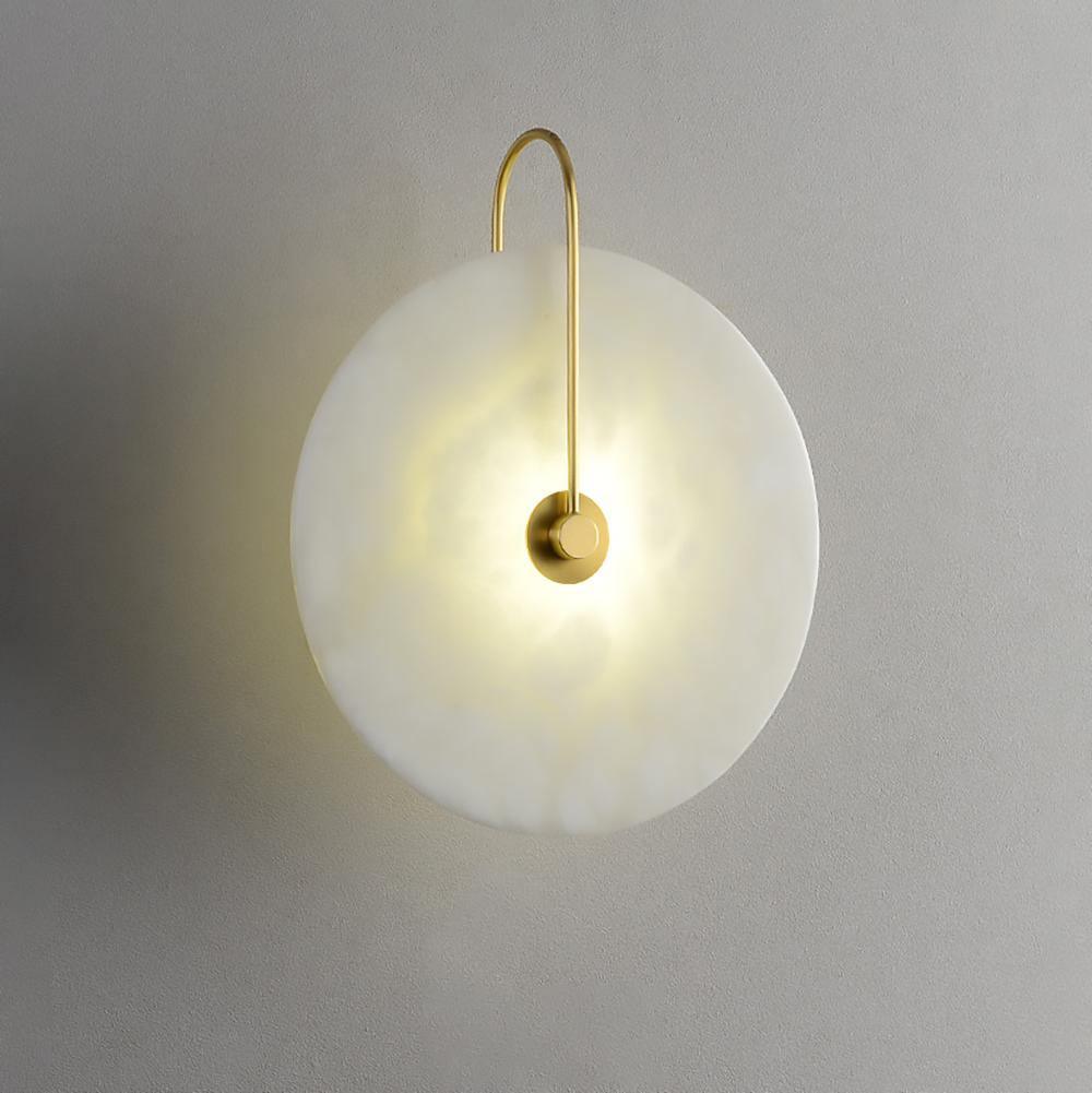 Alba | Wandlamp van Albast met Art Deco Design