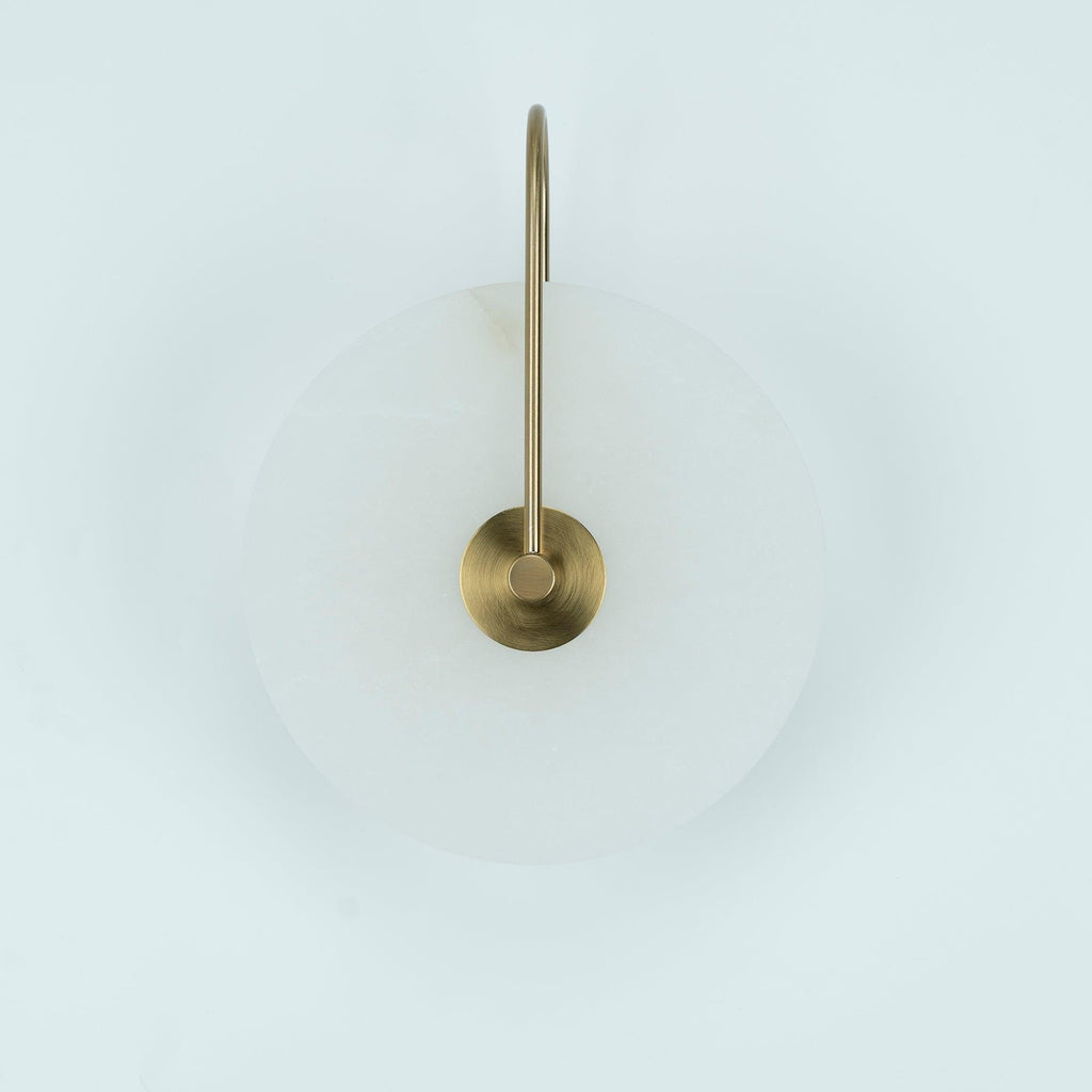 Alba | Wandlamp van Albast met Art Deco Design