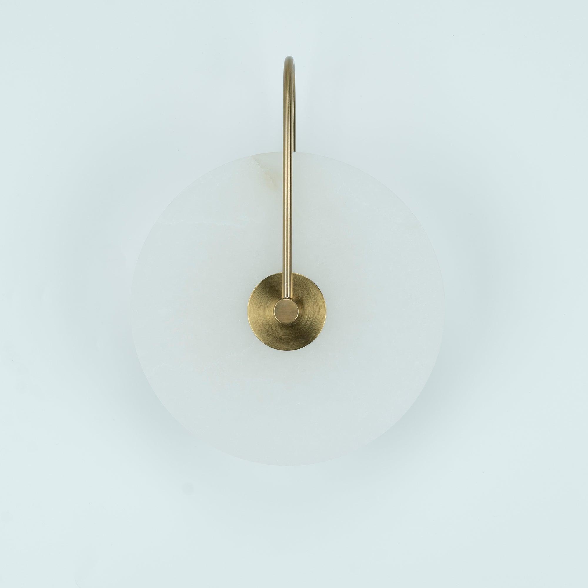 Alba | Wandlamp van Albast met Art Deco Design