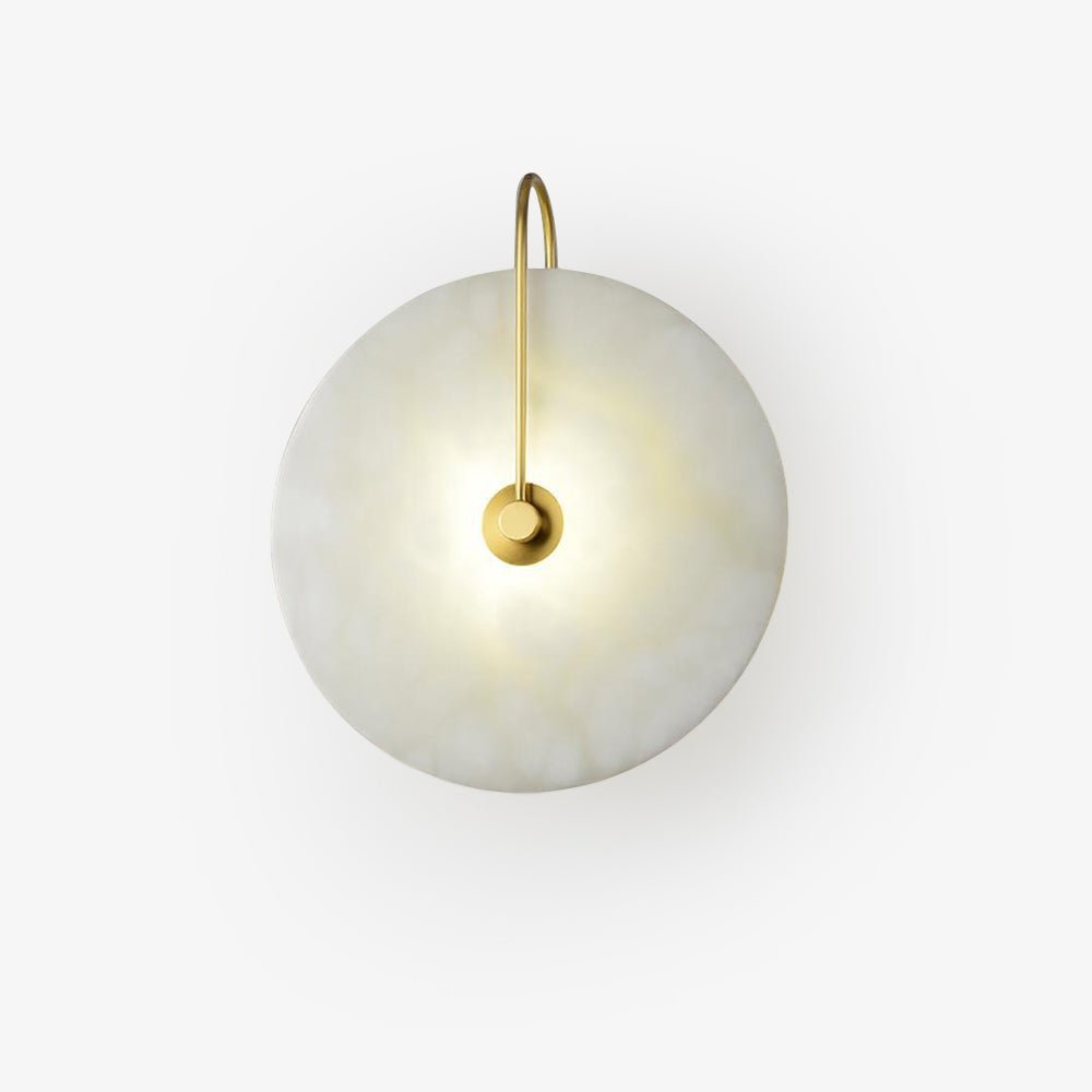 Alba | Wandlamp van Albast met Art Deco Design