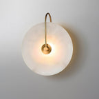 Alba | Wandlamp van Albast met Art Deco Design