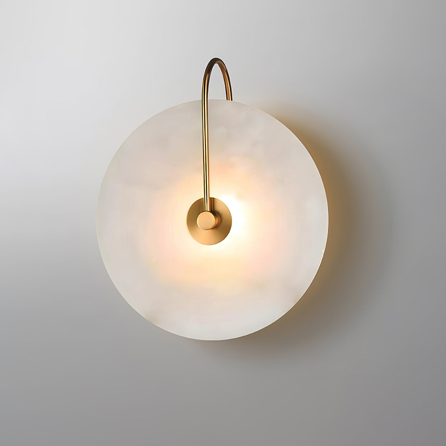 Alba | Wandlamp van Albast met Art Deco Design
