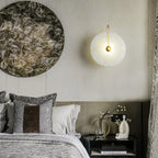 Alba | Wandlamp van Albast met Art Deco Design