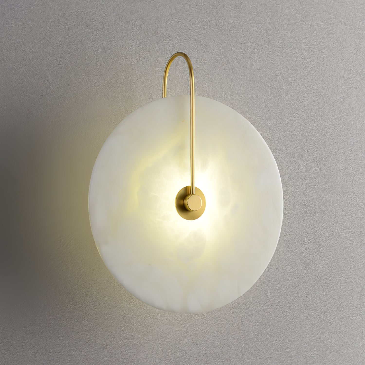 Alba | Wandlamp van Albast met Art Deco Design