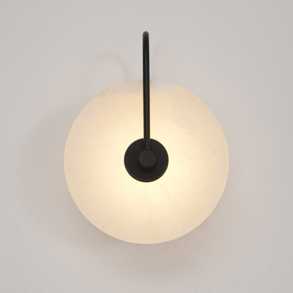 Alba | Wandlamp van Albast met Art Deco Design