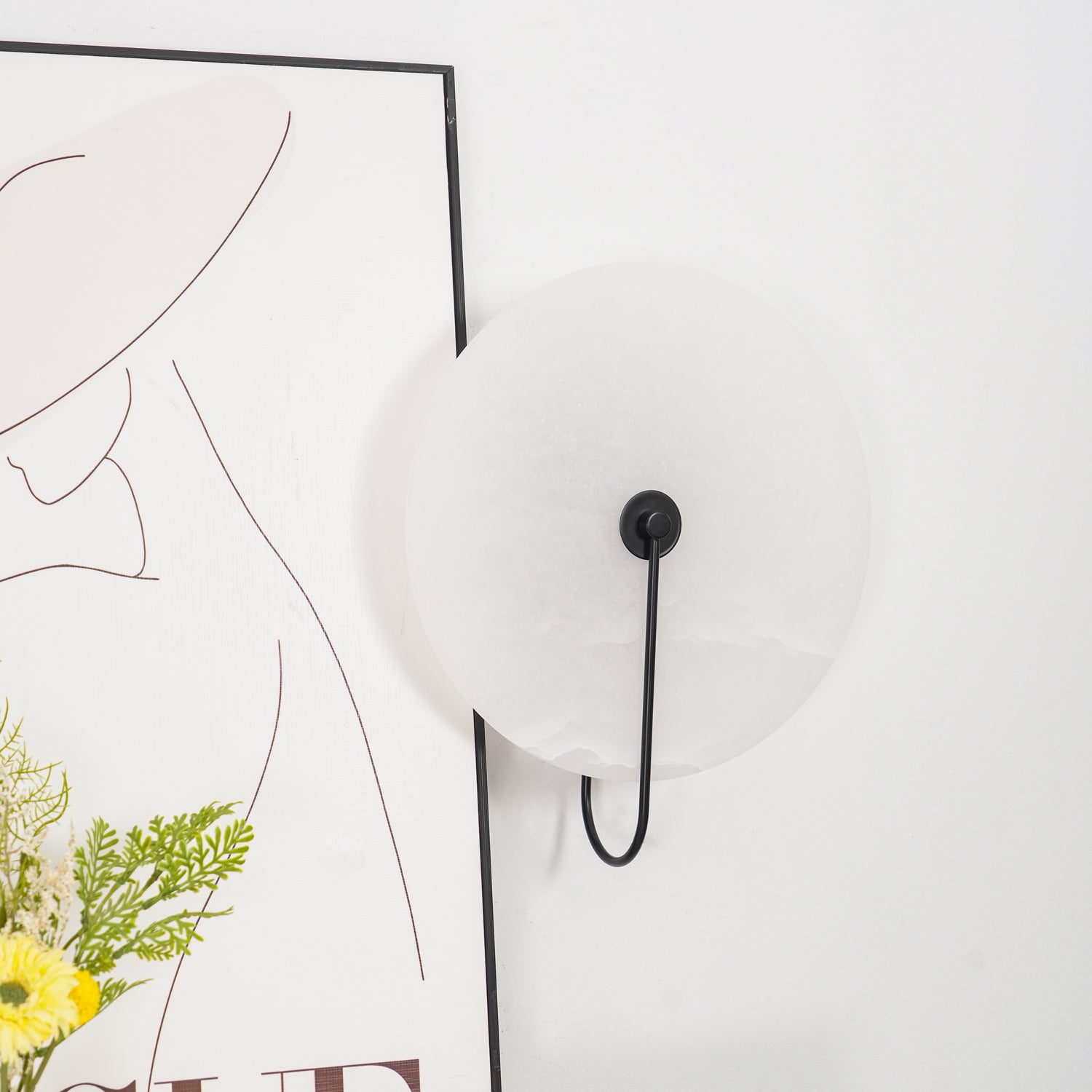 Alba | Wandlamp van Albast met Art Deco Design