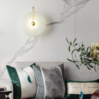 Alba | Wandlamp van Albast met Art Deco Design