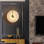 Alba | Wandlamp van Albast met Art Deco Design